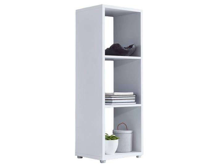 MID.YOU Standregal 3 Fächer NIZZA, Weiß, Holznachbildung