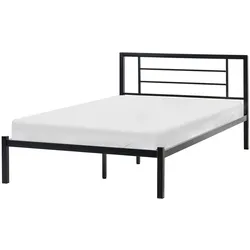 BETT mit Lattenrost 120/200 cm Schwarz Cusset