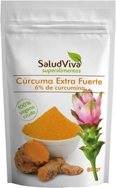 Salud Viva Cúrcuma Extra Fuerte 6% Cúrcumina Ecológico 80g