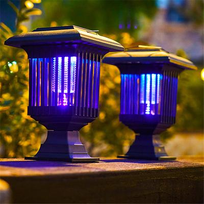 LightInthebox 2PCS Solar Mosquito Lamp Outdoor Electric Mosquito Lamp Garden Garden Mosquito Lamp Rainproof Light Control Electric Shock Mosquito and Fly Catcher