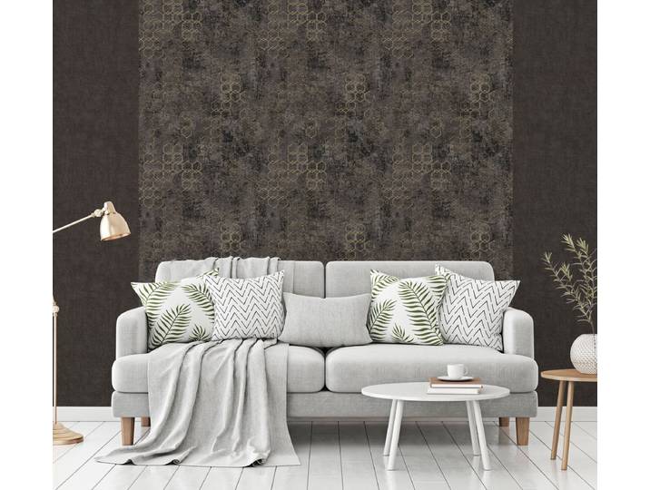 GRAFISCH BEHANG Modern - goud metallic zwart - A.S. Création New Walls \ Livingwalls