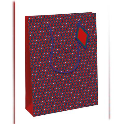 Clairefontaine 6x Geometrisch, Excellia, Geschenktasche L 26,5x14x33 cm - Rot 32481-2C
