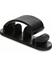 InLine 10er Pack Kabelmanager mit Klebesockel 5,4cm schwarz Schwarz (59970M)