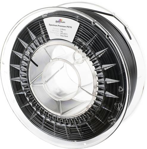 Spectrum Filaments 80485 PET-G Premium Filament PETG chemisch beständig 2.85mm 1000g Deep Black, Schwarz 1St.