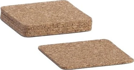 Zeller Untersetzer Kork 6 Stück, quadratisch, 9,5 × 9,5 cm, 6 Stück
