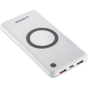 Varta Powerbank Wireless 57913, 10000mAh, 2x USB-A & USB-C, Induktion, Ladeleistung 20 Watt