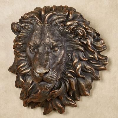 Touch of Class Power and Presence Lion Head Wall Sculpture Bronze , Bronze