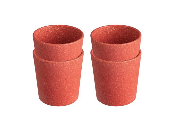 Koziol Tasse Connect S 19 cl, lot de 4 Nature coral