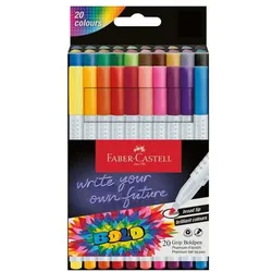 Faber-Castell (Schule) Filzstifte »Grip Boldpen« 20 Stück grau