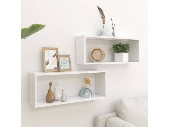 Étagères murales cube Luxusmode - Blanc - 60x15x23 cm - Aggloméré