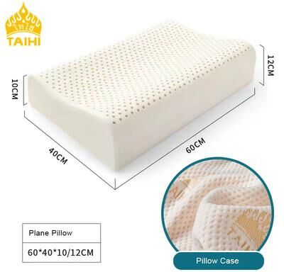 On Spot Shop TAIHI Thailand Latex Pillow For Neck Pain, Protect Vertebrae Health Care Orthopedic Pillow With Massage Design For Sleep plane Pillow