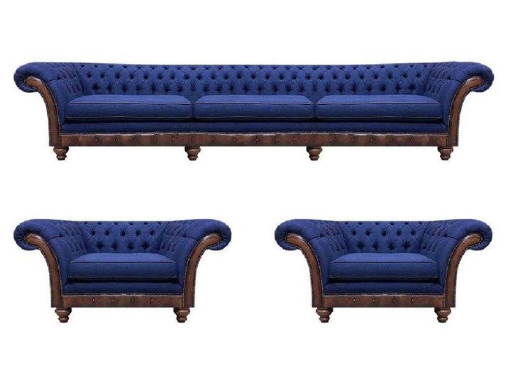Xlmoebel Chesterfield-Sofa Luxuriöse Chesterfield Couchgarnitur in edlem Design, 3-teilig (Couchgarnitur), Hergestellt in Europa