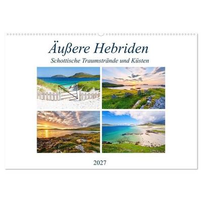 Äußere Hebriden - Schottische Traumstrände und Küsten (Wandkalender 2027 DIN A2 quer), CALVENDO Monatskalender