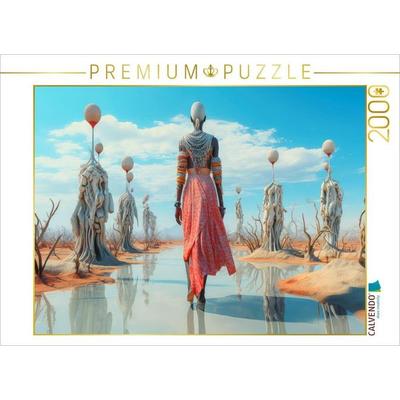 CALVENDO Puzzle Surrealismus trifft Massai-Kultur | 2000 Teile Lege-Größe 90x67cm Foto-Puzzle für glückliche Stunden