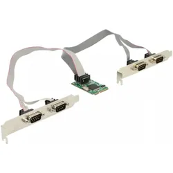 Delock MiniPCIe I/O PCIe full size 4 x Serial RS-232, Kontrollerkarte