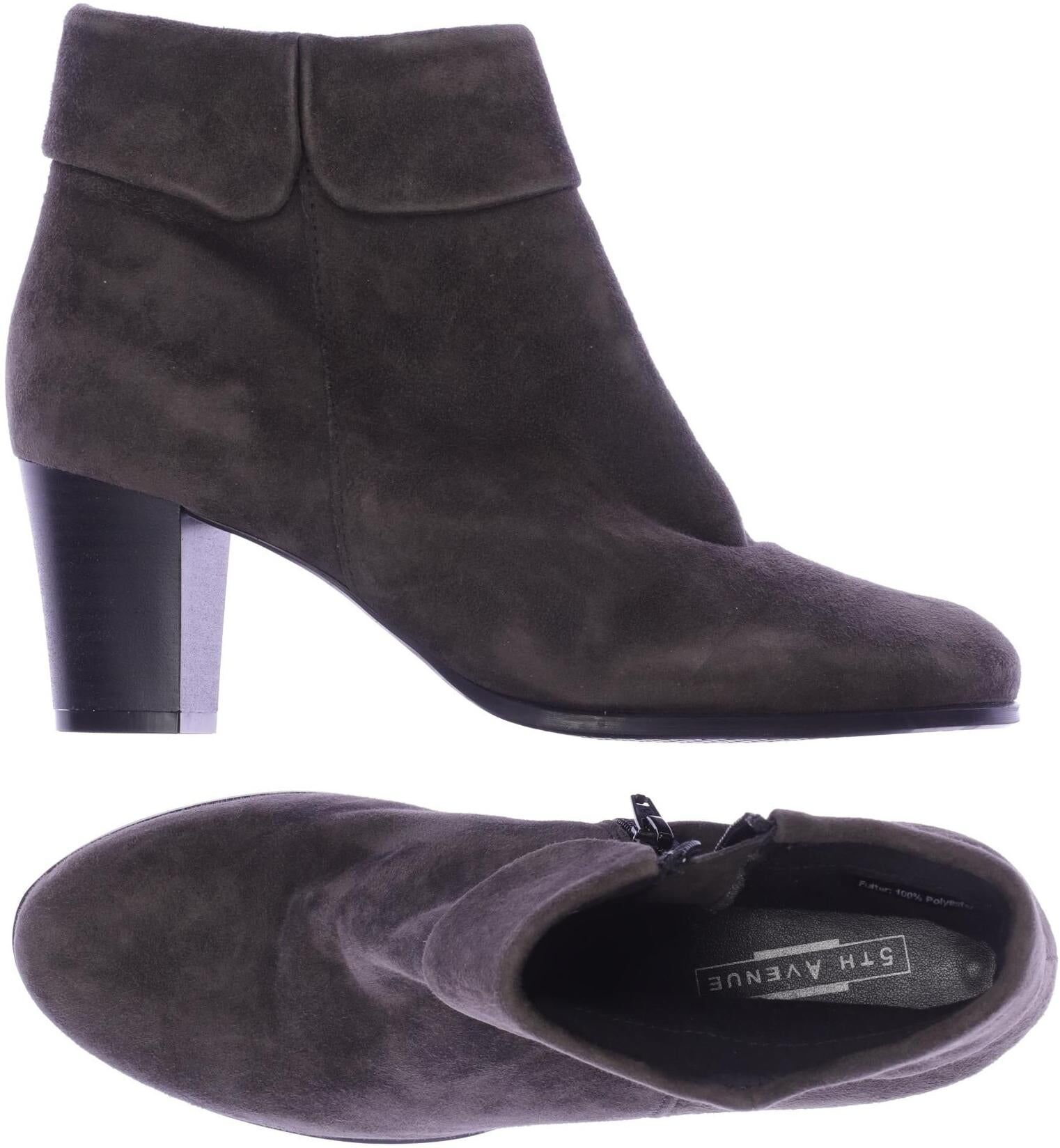 5th Avenue Damen Stiefelette, Grau, Gr. EU 37, Leder - Second Hand