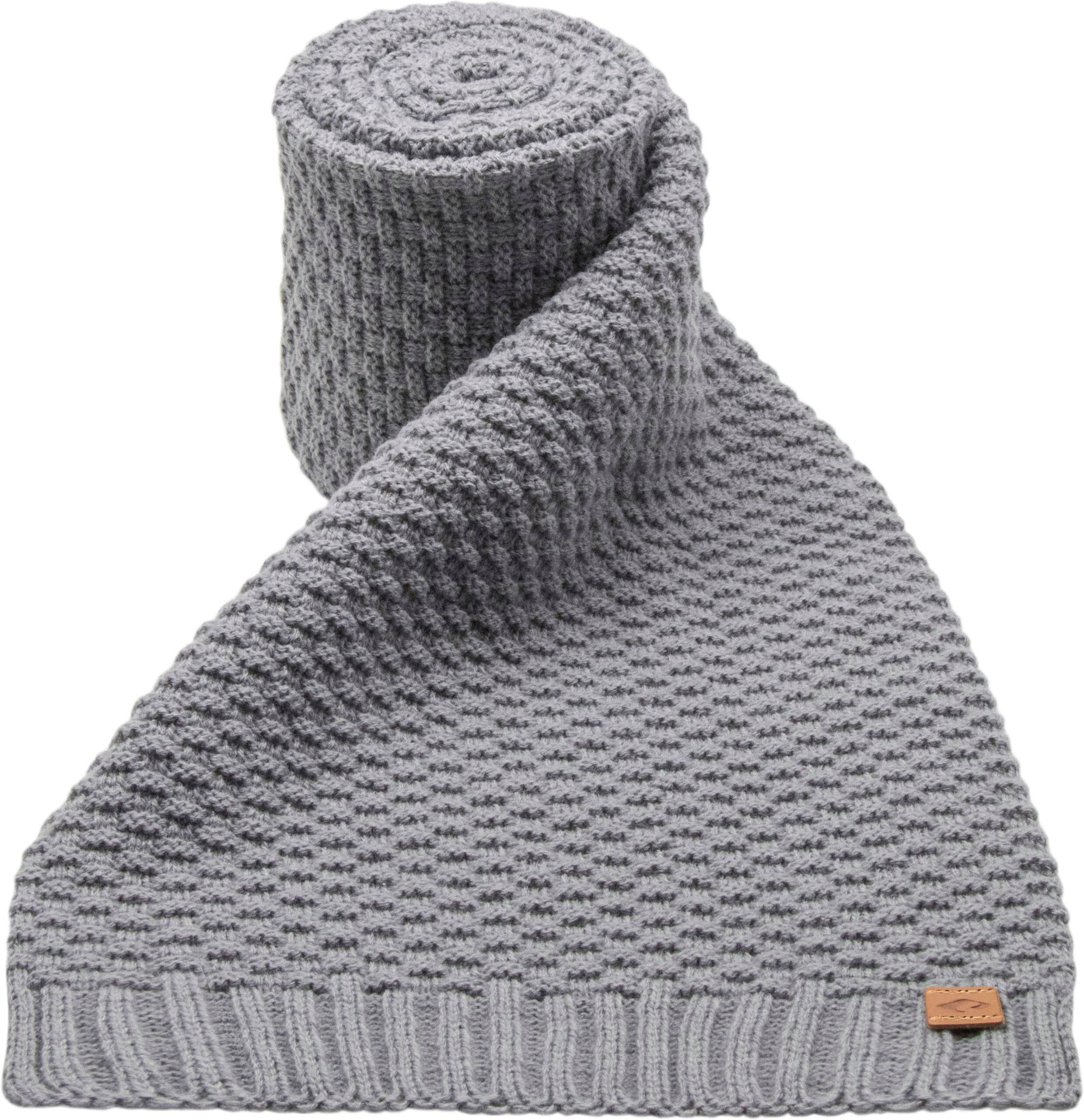 Strickschal CHILLOUTS "Garrick Scarf", Herren, grau (hellgrau), Grobstrick, Kunstfaser, unifarben, Modetücher Strickschal, mit hochwertigem Strickmuster hellgrau Einheitsgröße