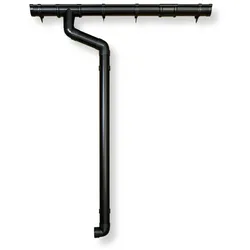 Kunststoff Dachrinnenset für Karibu Flachdachhaus Neuruppin 2/3-anthrazit-Neuruppin 2+SD.300 Set 404 A
