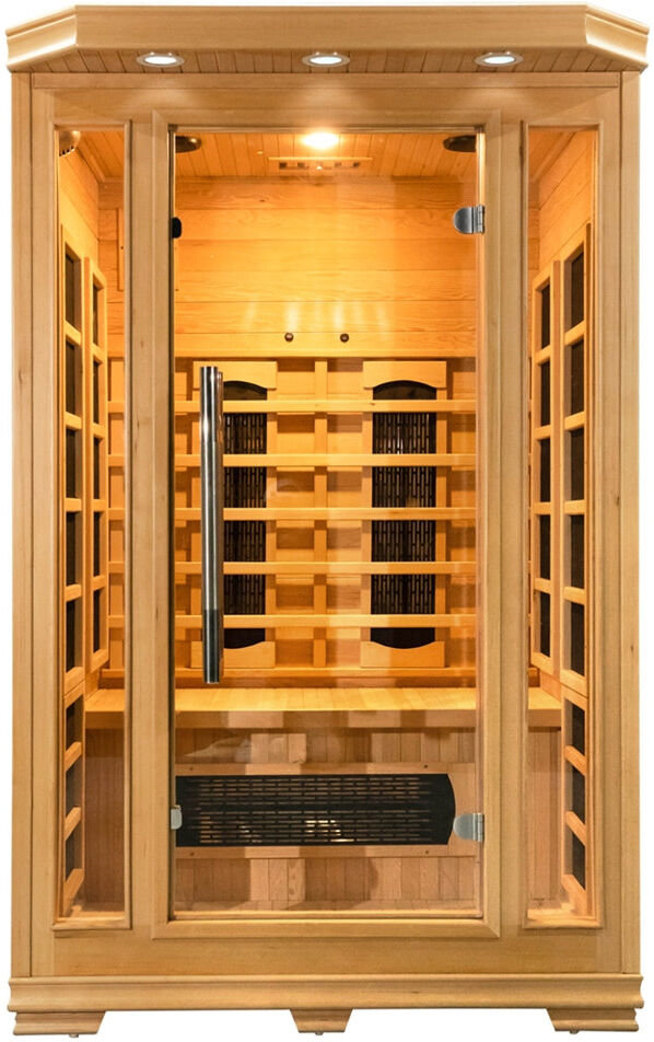 Vidalux Solara Full Spectrum Infrared Sauna With Complete Heat Chrome 2 Person