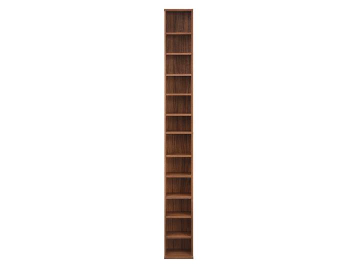[en.casa] Cd-Regal Høyset, Walnussfarben, 20x175x20 cm, Wohnzimmer, TV Möbel, CD-Regale
