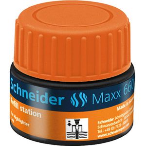 Schneider Nachfülltusche Maxx 660, orange, für Textmarker, mit Kapillarsystem, 30ml