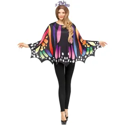 Fun World Schmetterlings Poncho Regenbogen