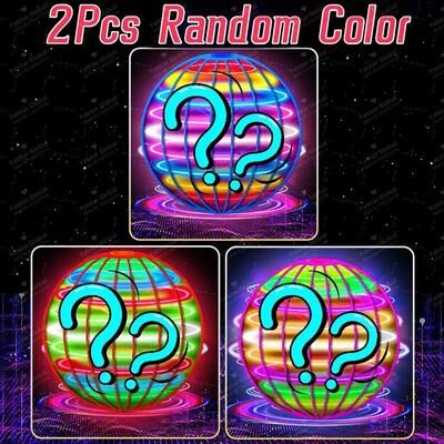 Inspired Living Interactive LED Hover Sphere Toy Hand Controlled 360 Flying Ball For Kids 2pcs Random