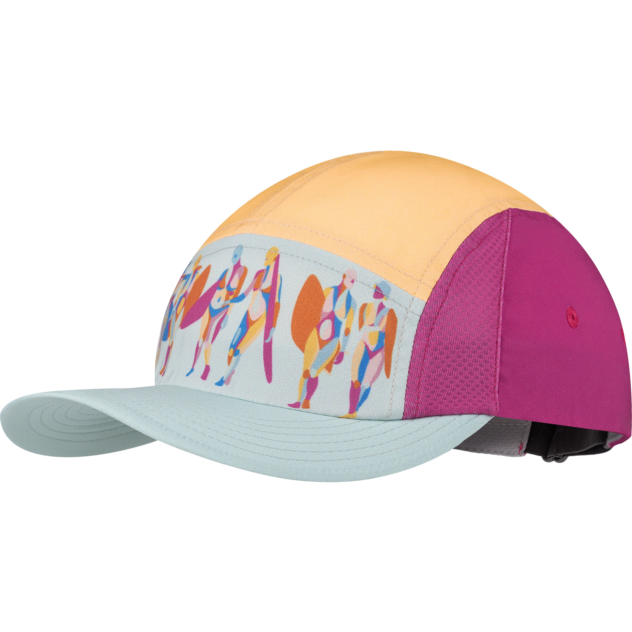 Buff 5 Panel Go Cap Basecaps weiss Größe M Laufen Elastisch