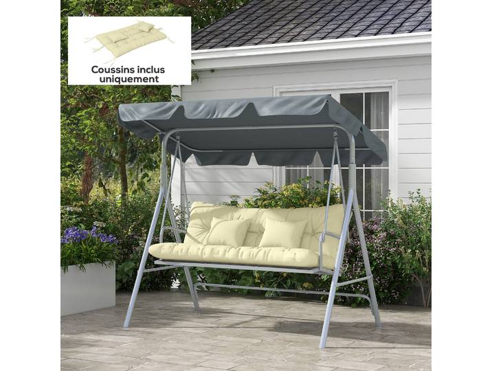 Outsunny Coussins Balancelle Extérieur 4Pcs Jardin