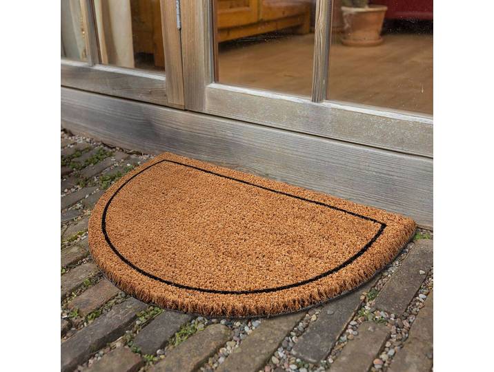 Paillasson Coco Style cadre rond 40 x 1 x 60cm Marron