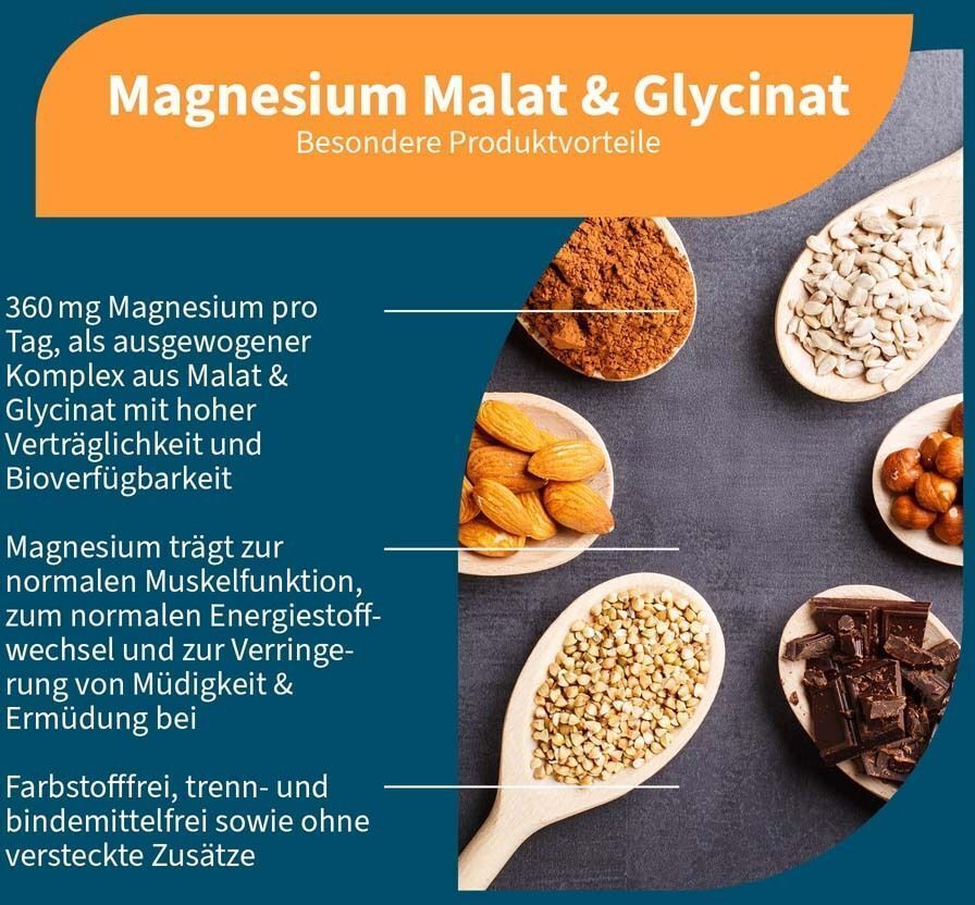 No Brand Magnesium-Malat & Glycinat hochdosiert+vegan Kaps. 2x 2x90 St Kapseln