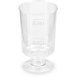 Trinkglas (PS) mit Fuß Ø38mm 2cl/4cl