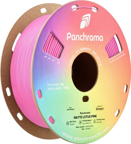 Polymaker CA04002 Panchroma Matte Filament PLA Matt, geringerer Kunststoffgehalt 1.75mm 1000g Lotus Pink, Pink 1St.