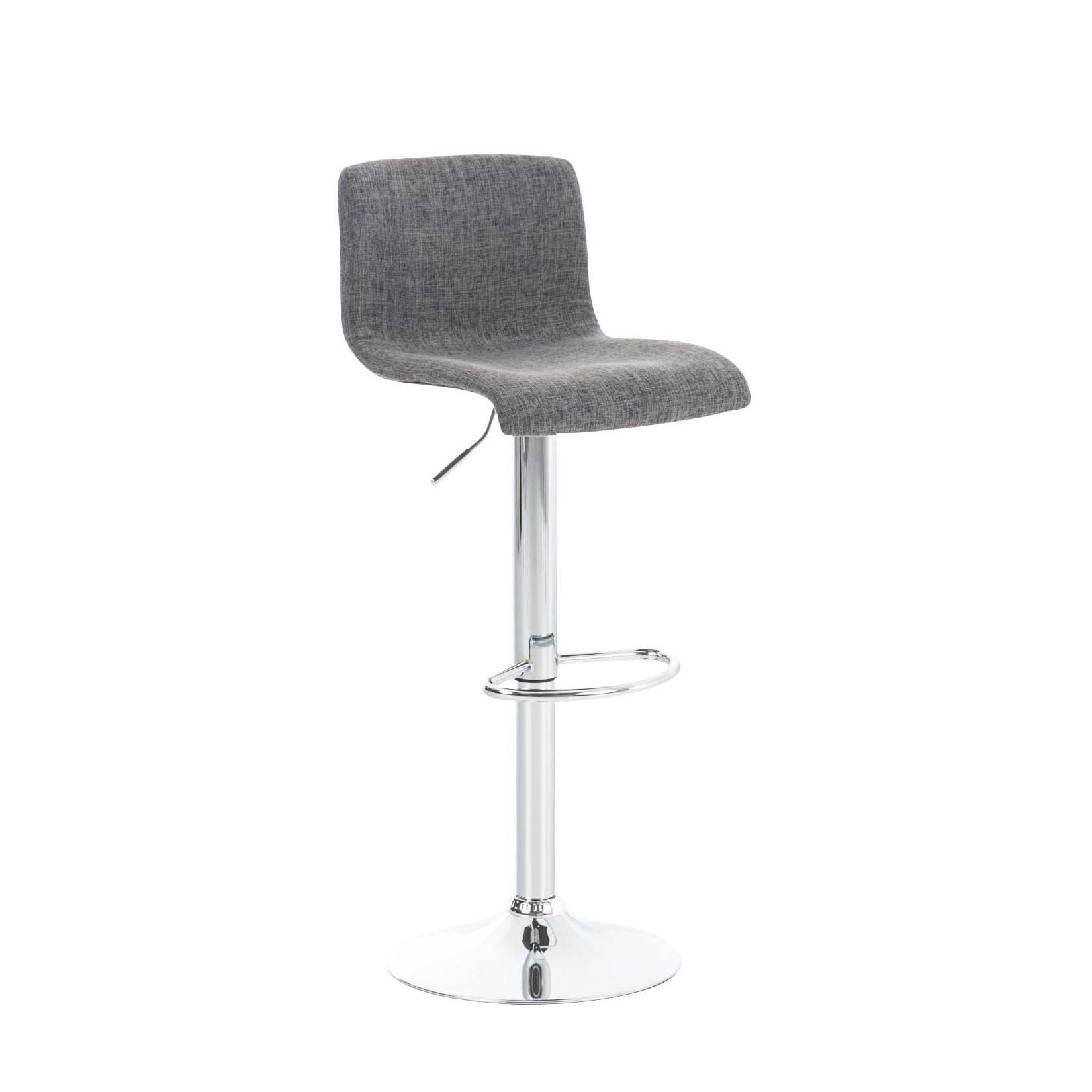 CLP Barhocker Hoover Stoff C Farbe: hellgrau, Material Gestell: Metall in Chromoptik