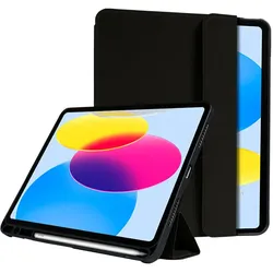 Hülle Crong FlexFolio – iPad 11" (2025) / iPad 10,9" (2022) s Apple Pencil (schwarz)