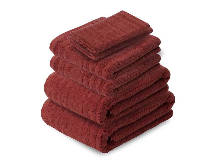 Serviettes de bain Mailand Bamboo - 6 Rouge/Carmin