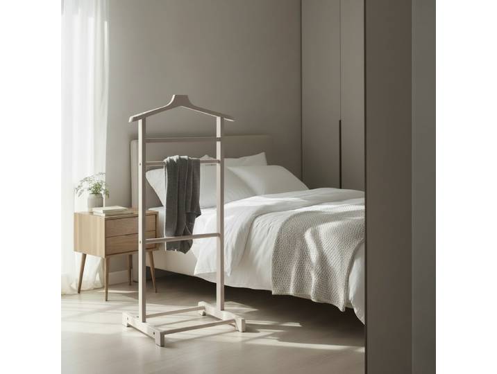 Porte-vêtements Meskel Type A 48 x 97 x 36cm Beige/Cachemire