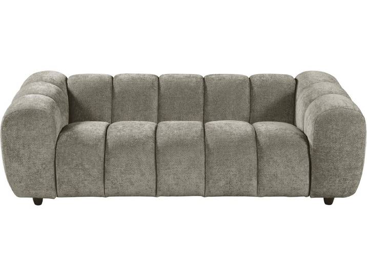 Canapé droit style bubble en tissu Courcelles - 3 places - Marron