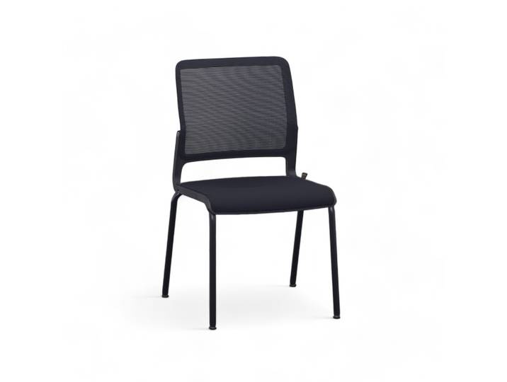 Sitag SitagXilium Mesh visitor chair Black without armrests, New - Perfect for office and reception