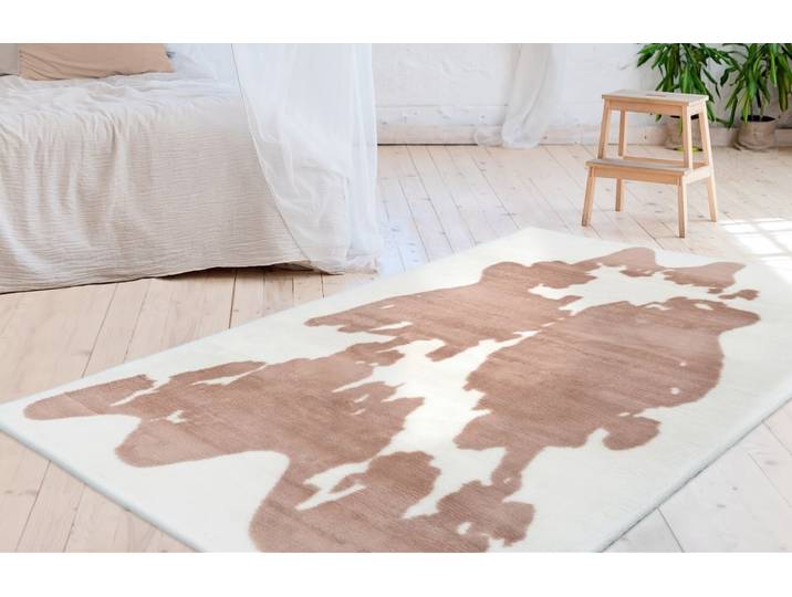Teppich ARTE ESPINA Rabbit Animal 500 , grau (taupe, weiß), B:160cm H:30mm L:230cm, Mikropolyester, Teppiche, Teppich, Kuscheliger Hochflorteppich, per Hand getuftet, mit Baumwollrücken