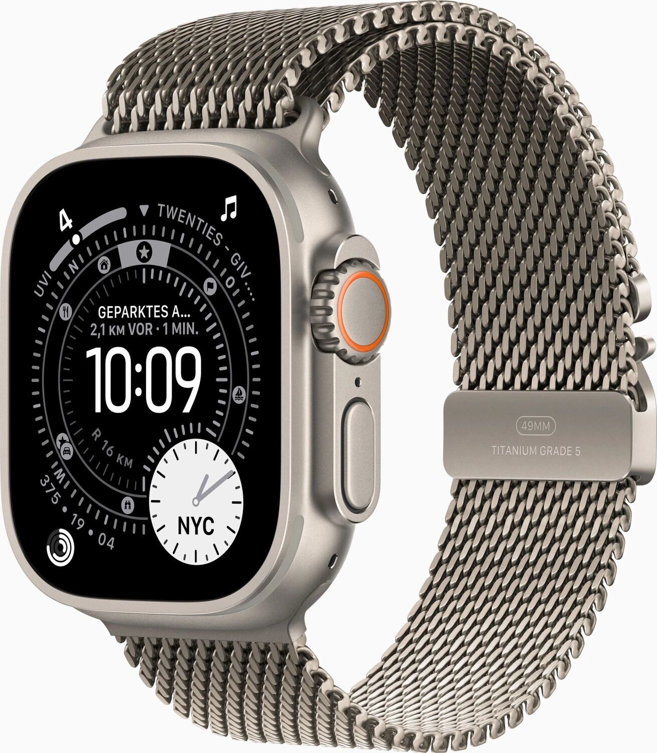 Apple Watch Ultra 3 (2025)   GPS + Cellular   natur titan   Milainaise-Armband M natur - Refurbished