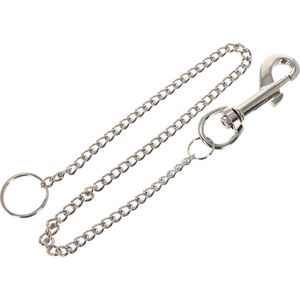 Paulat Schlüsselanhänger 17, mit Kette, 75mm, Karabinerhaken, Stahl vernickelt, silber