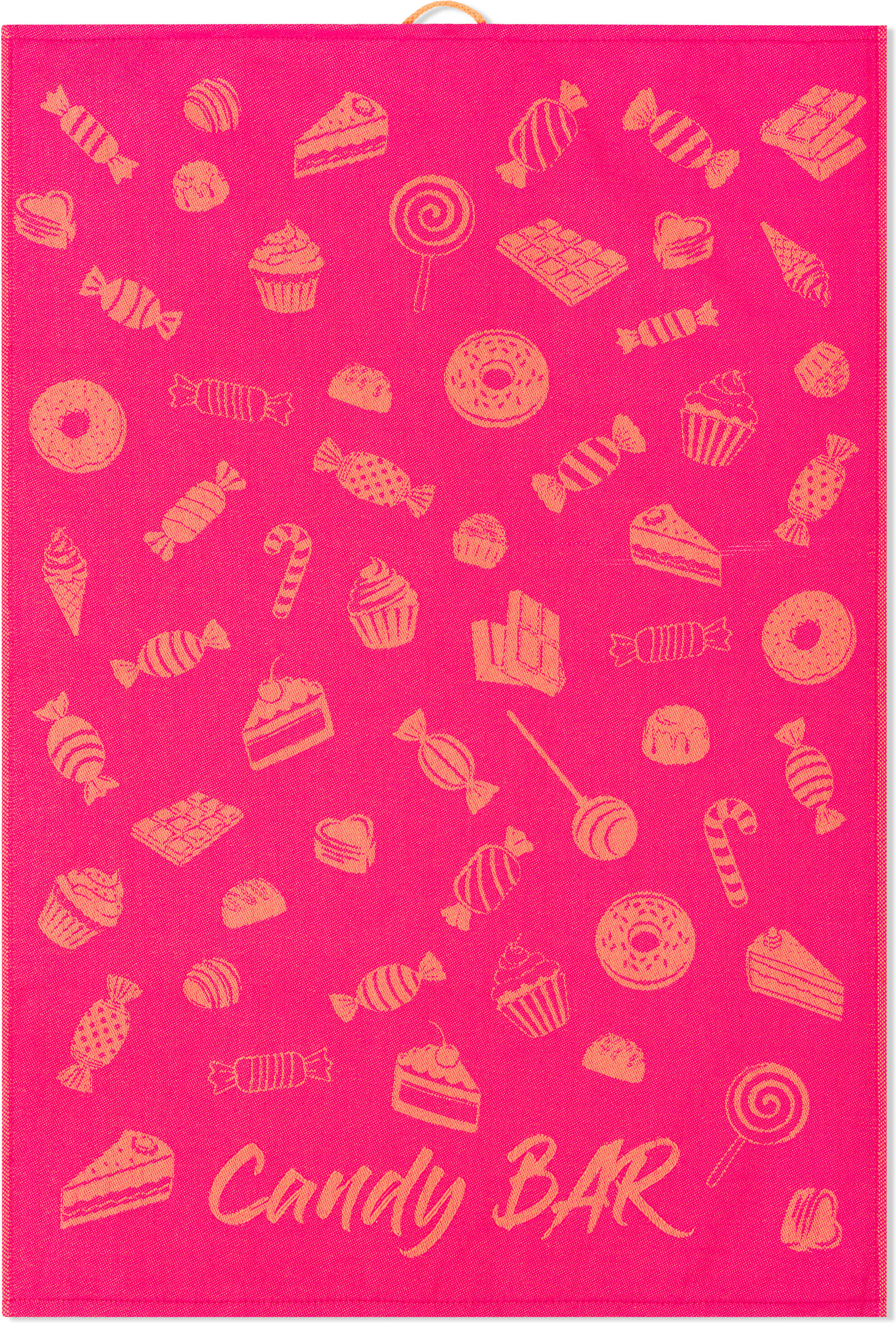 Geschirrtuch ROSS "Candy Bar 3er-Pack", pink (pink, orange), B:18cm H:4cm L:27cm T:4cm, 100% Baumwolle, Geschirrtücher, Geschirrtuch pink, orange 3, 100 % Baumwolle