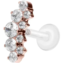 PTFE Labret mit Innengewinde + Titan-Aufsatz KRISTALLBOGEN
