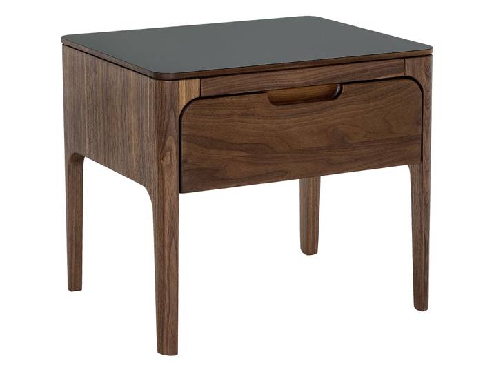 Nachttisch Lund Nussbaum Nussbaum Massivholz B 45 H 40 cm - Nachttisch