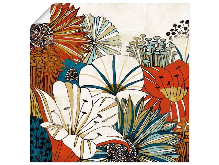 Poster ARTLAND Zeitgenössischer Garten I , bunt (farbe bild(er): bunt), B:50cm H:50cm, Bilder, Poster, ohne Rahmen