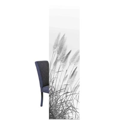 Schiebegardine HOME WOHNIDEEN "SCHIEBEVORHANG DEKOSTOFF DIGITALDRUCK 'PAMPAS'", grau, B:60cm H:245cm, Polyester, Gardinen, DIGITALDRUCK - INDIVIDUELL KÜRZBAR