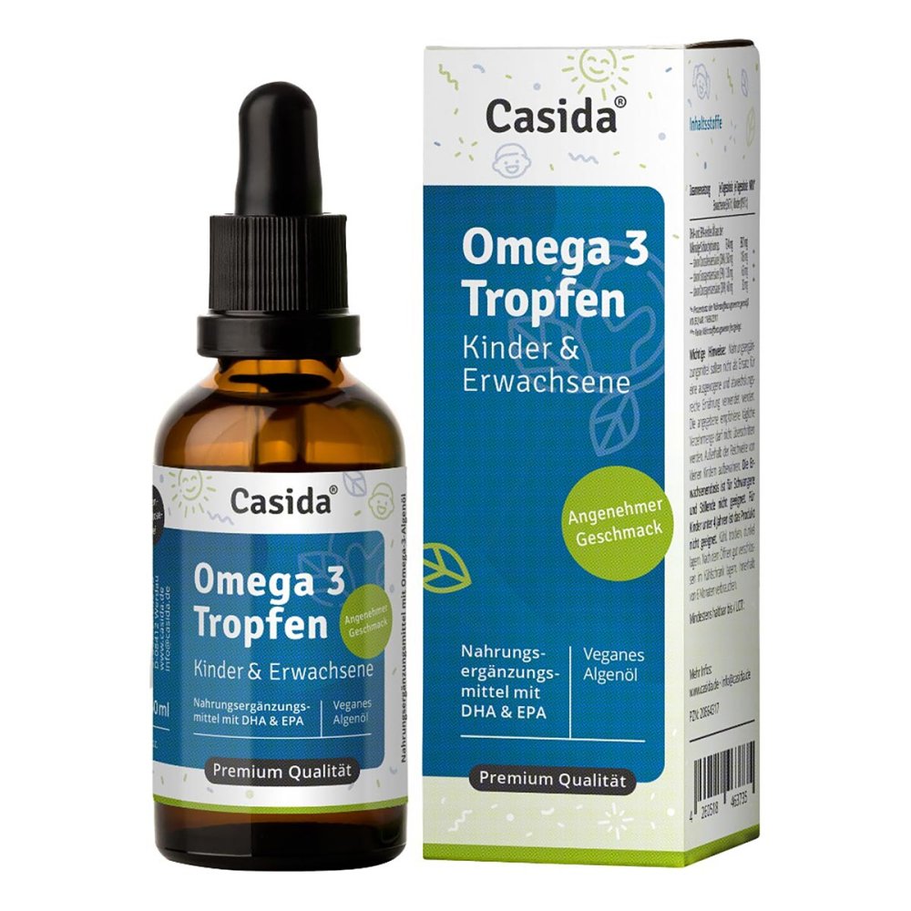 Casida GmbH Omega-3 Kinder Tropfen Algenöl Vegan Dha+epa 20864317