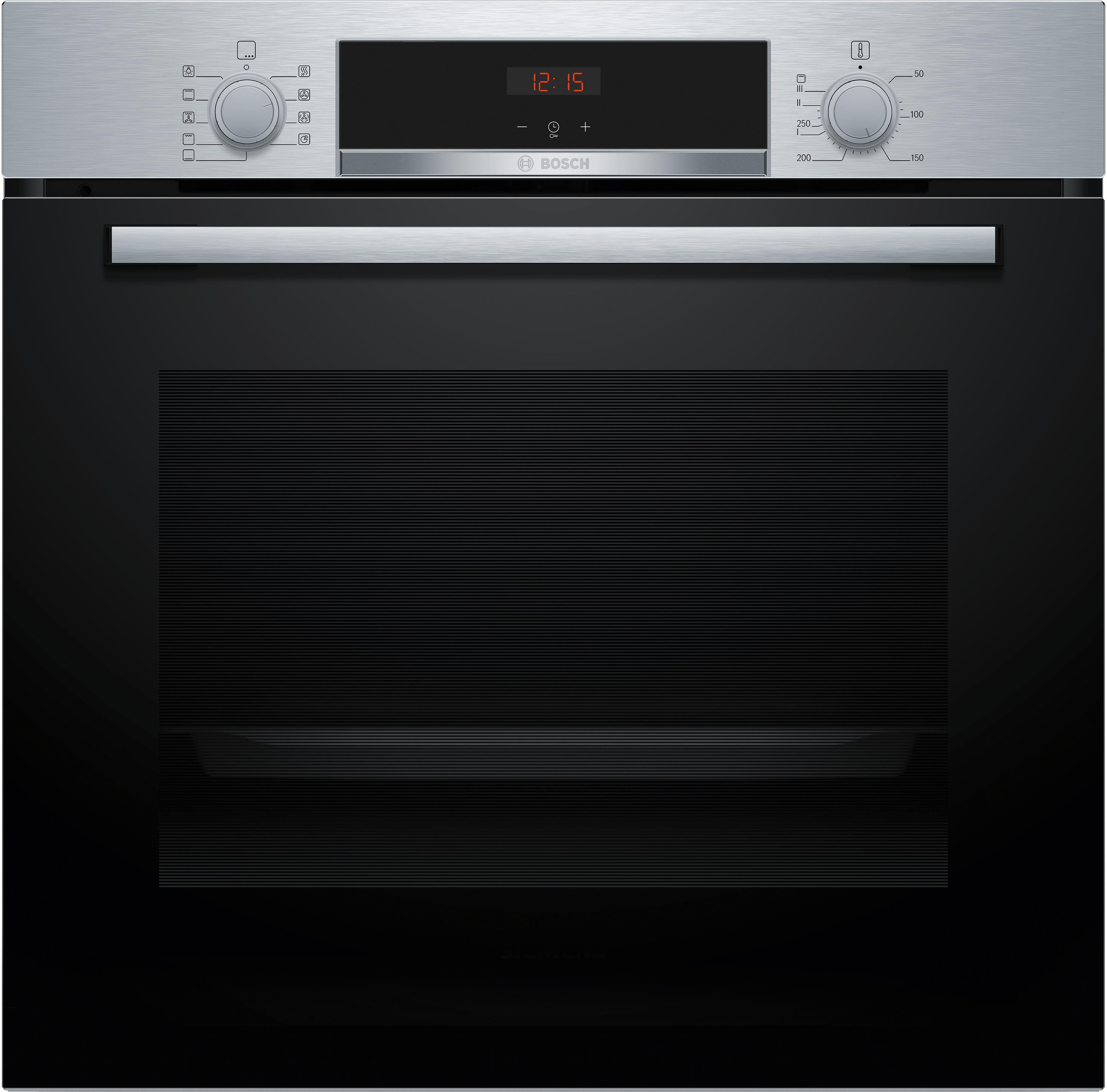 Bosch Backofen "HBA514BS3", Energieeffizienz: A+, grau (edelstahl), B:59,4cm H:59,5cm T:54,8cm, Backöfen, 3D Heißluft Funktion für eine gleichmäßige Hitzeverteilung, Backofen