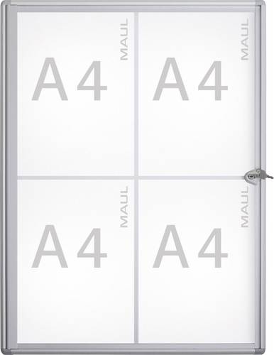 Maul Schaukasten MAULextraslim Verwendung für Papierformat: 4 x DIN A4 Innenbereich 6820408 Aluminium Silber 1 St.